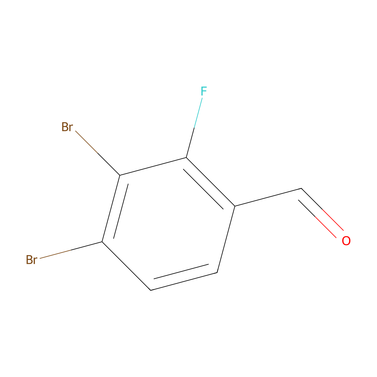 3,4-Dibromo-2-fluorobenzaldehyde molecular structure, CAS 1804931-57-4