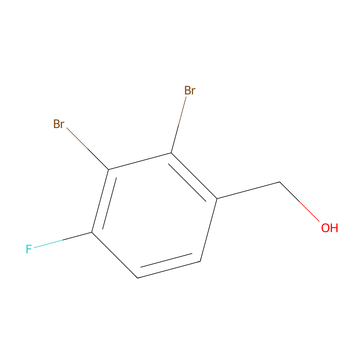 2,3-Dibromo-4-fluorobenzyl alcohol molecular structure, CAS 1804932-93-1
