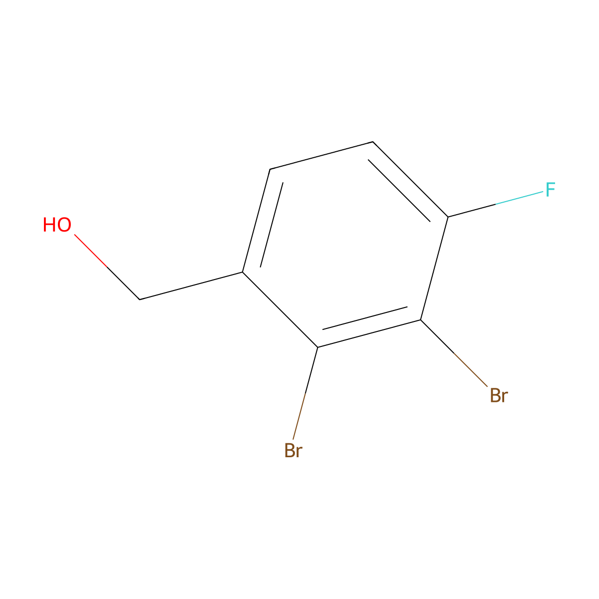 2,3-Dibromo-4-fluorobenzyl alcohol molecular structure, CAS 1804932-93-1