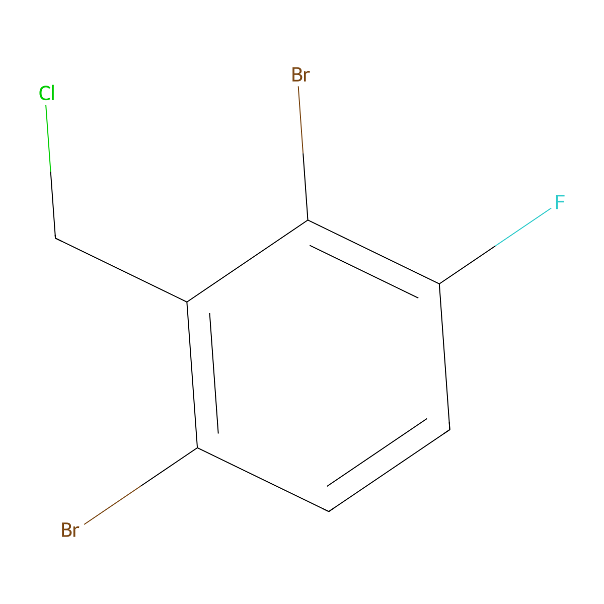 2,6-Dibromo-3-fluorobenzyl chloride molecular structure, CAS 1804933-18-3