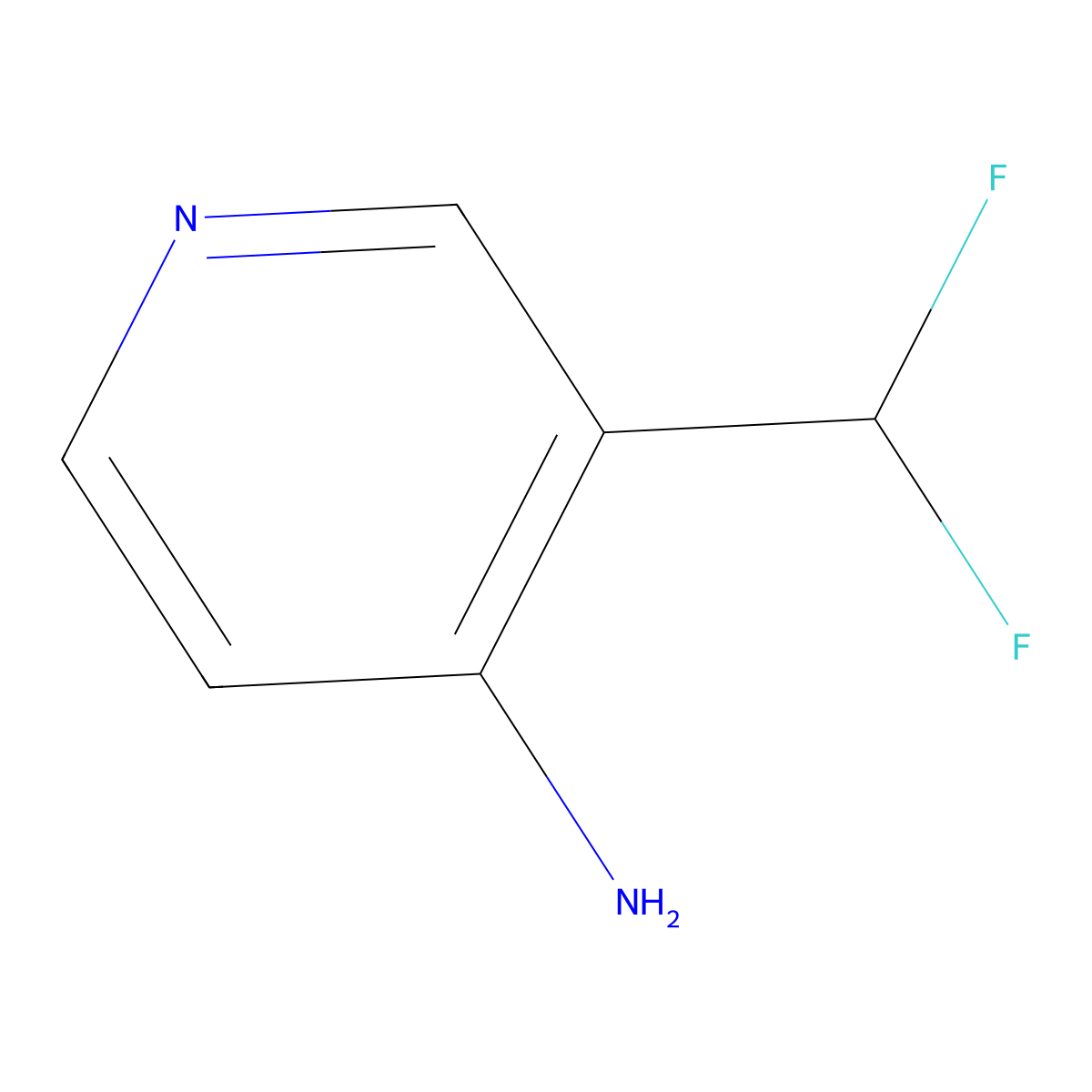 3-(Difluoromethyl)pyridin-4-amine molecular structure, CAS 1804933-75-2