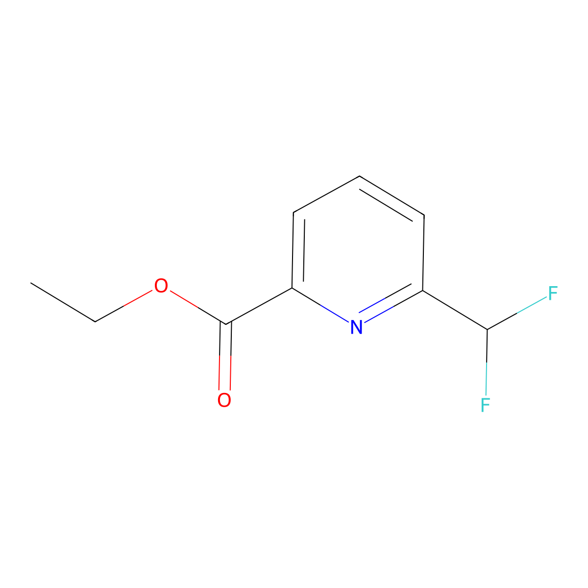 Ethyl 6-(difluoromethyl)pyridine-2-carboxylate molecular structure, CAS 1804934-02-8