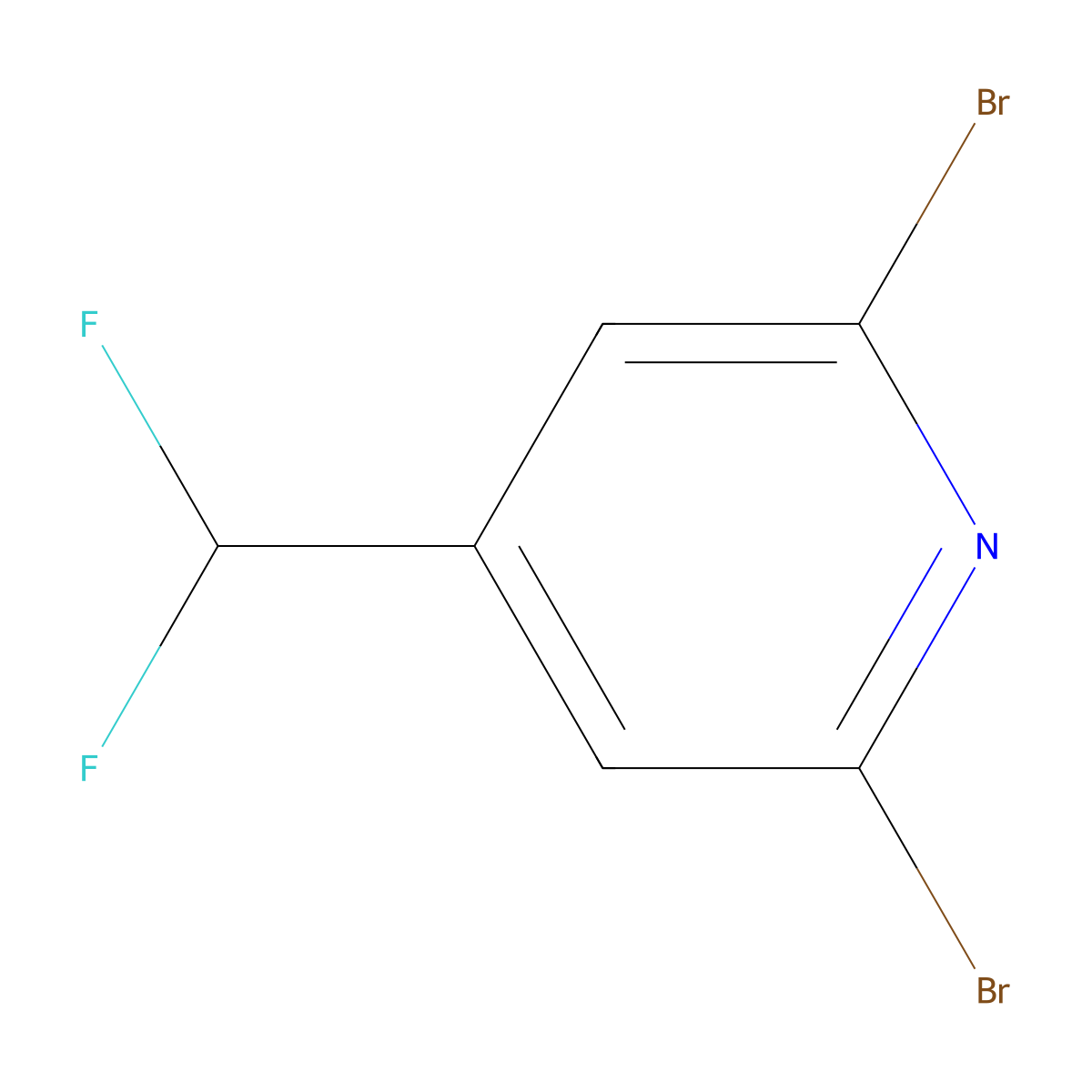 2,6-Dibromo-4-(difluoromethyl)pyridine molecular structure, CAS 1804934-26-6
