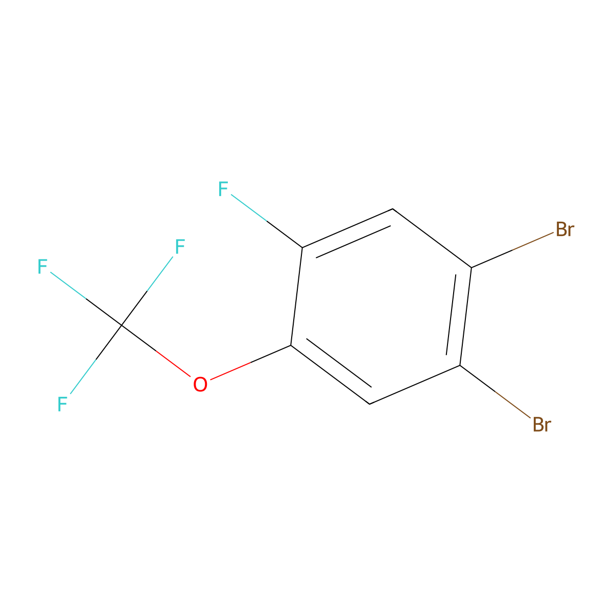 1,2-Dibromo-4-fluoro-5-(trifluoromethoxy)benzene molecular structure, CAS 1804935-11-2