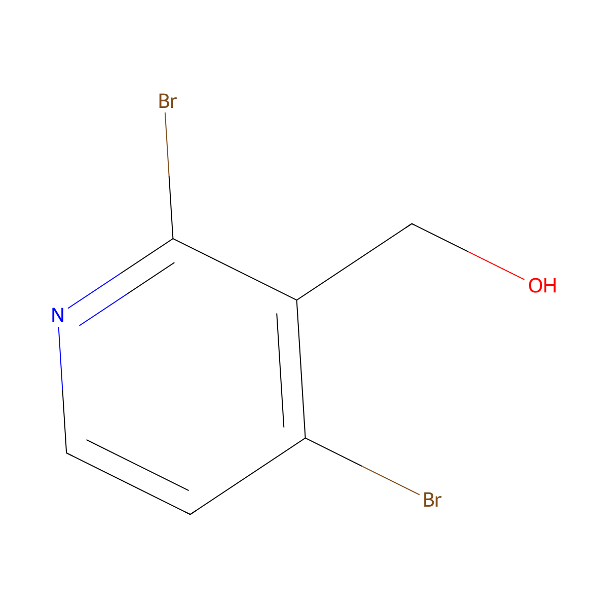 (2,4-Dibromopyridin-3-yl)methanol molecular structure, CAS 1804935-17-8