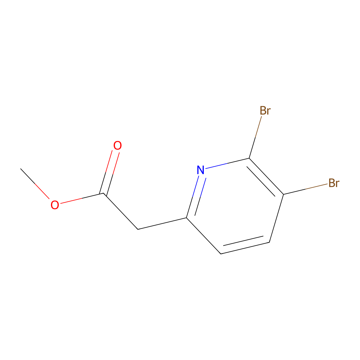 Methyl 2,3-dibromopyridine-6-acetate molecular structure, CAS 1804935-43-0