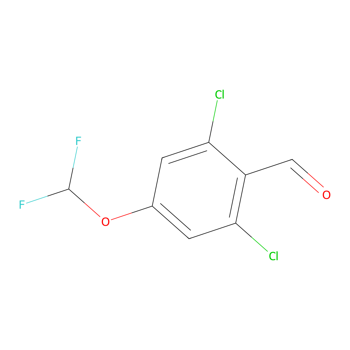 2,6-Dichloro-4-(difluoromethoxy)benzaldehyde molecular structure, CAS 1804936-61-5