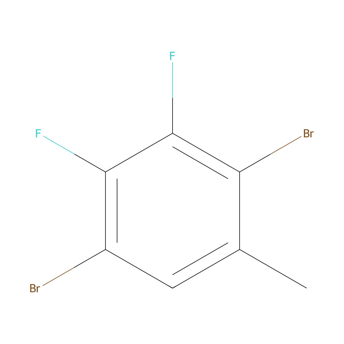 2,5-Dibromo-3,4-difluorotoluene molecular structure, CAS 1804939-20-5