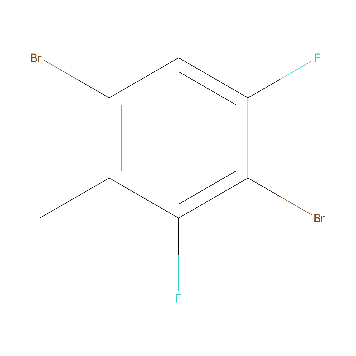 3,6-Dibromo-2,4-difluorotoluene molecular structure, CAS 1804939-22-7