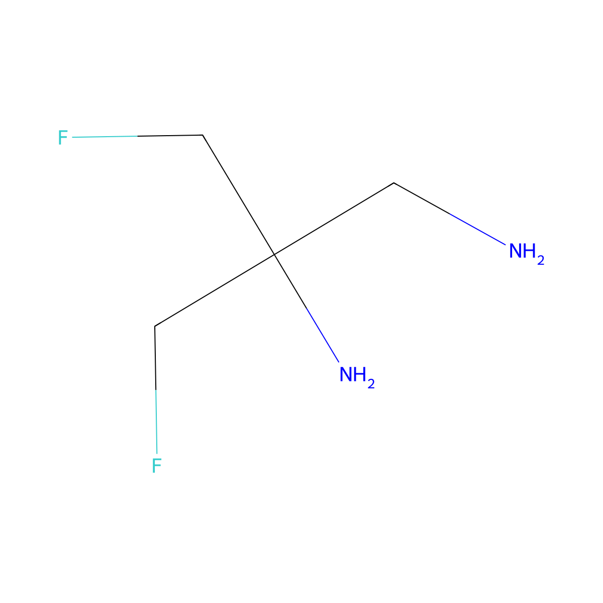 3-Fluoro-2-(fluoromethyl)propane-1,2-diamine molecular structure, CAS 1804969-94-5