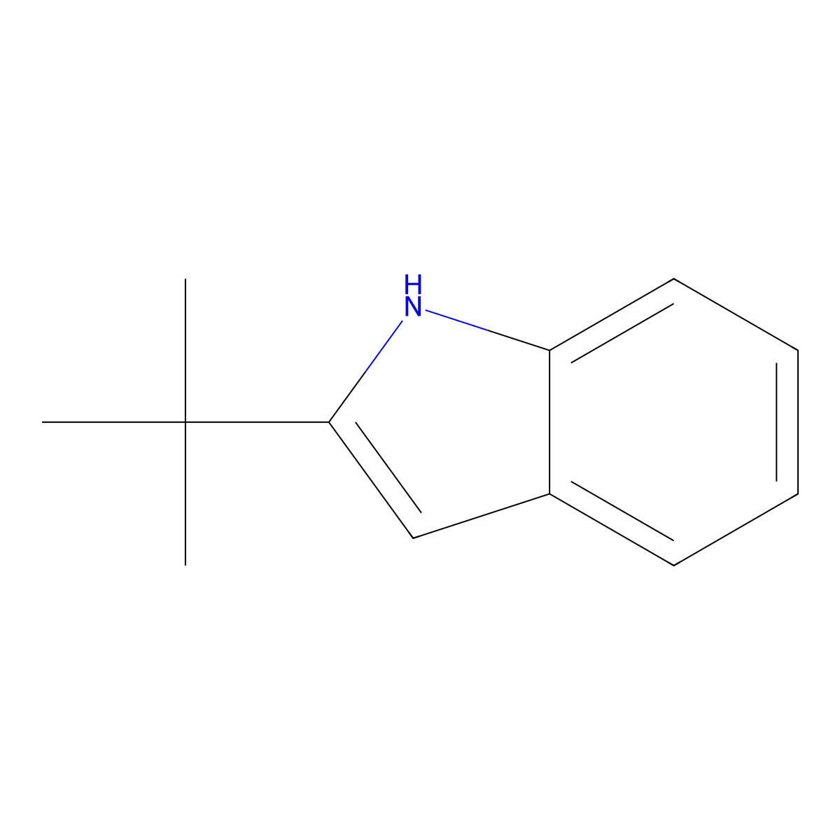 2-tert-Butyl-1H-indole molecular structure, CAS 1805-65-8