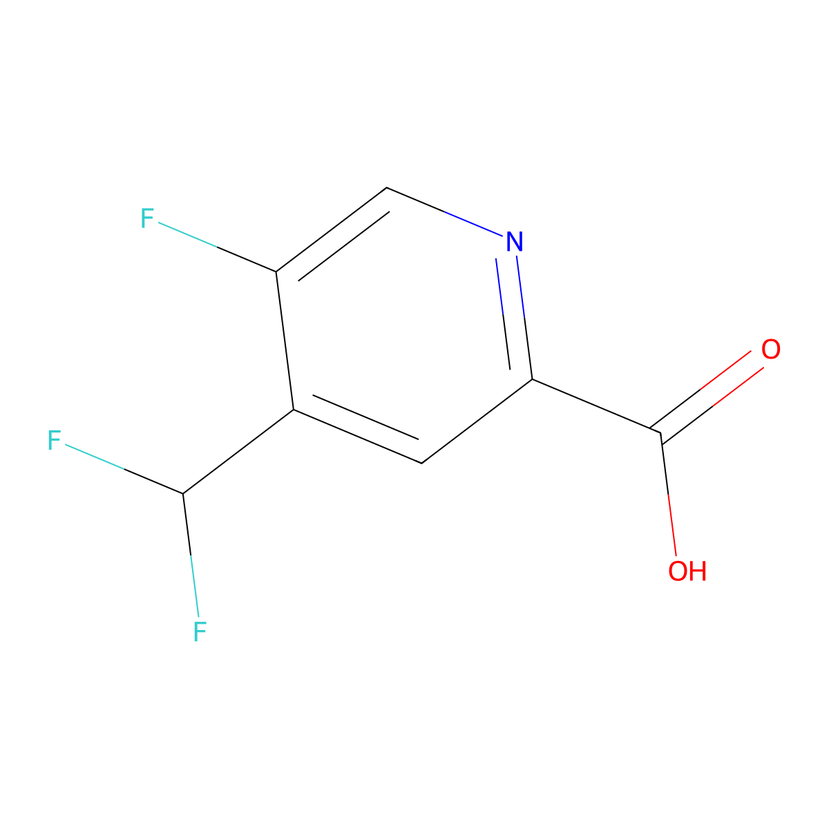 4-(Difluoromethyl)-5-fluoropicolinic acid molecular structure, CAS 1805006-64-7
