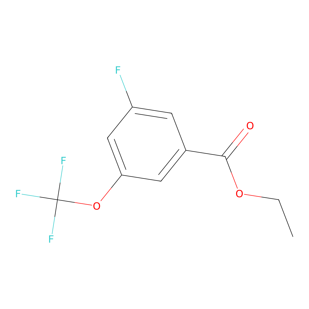 Ethyl 3-fluoro-5-(trifluoromethoxy)benzoate molecular structure, CAS 1805019-48-0