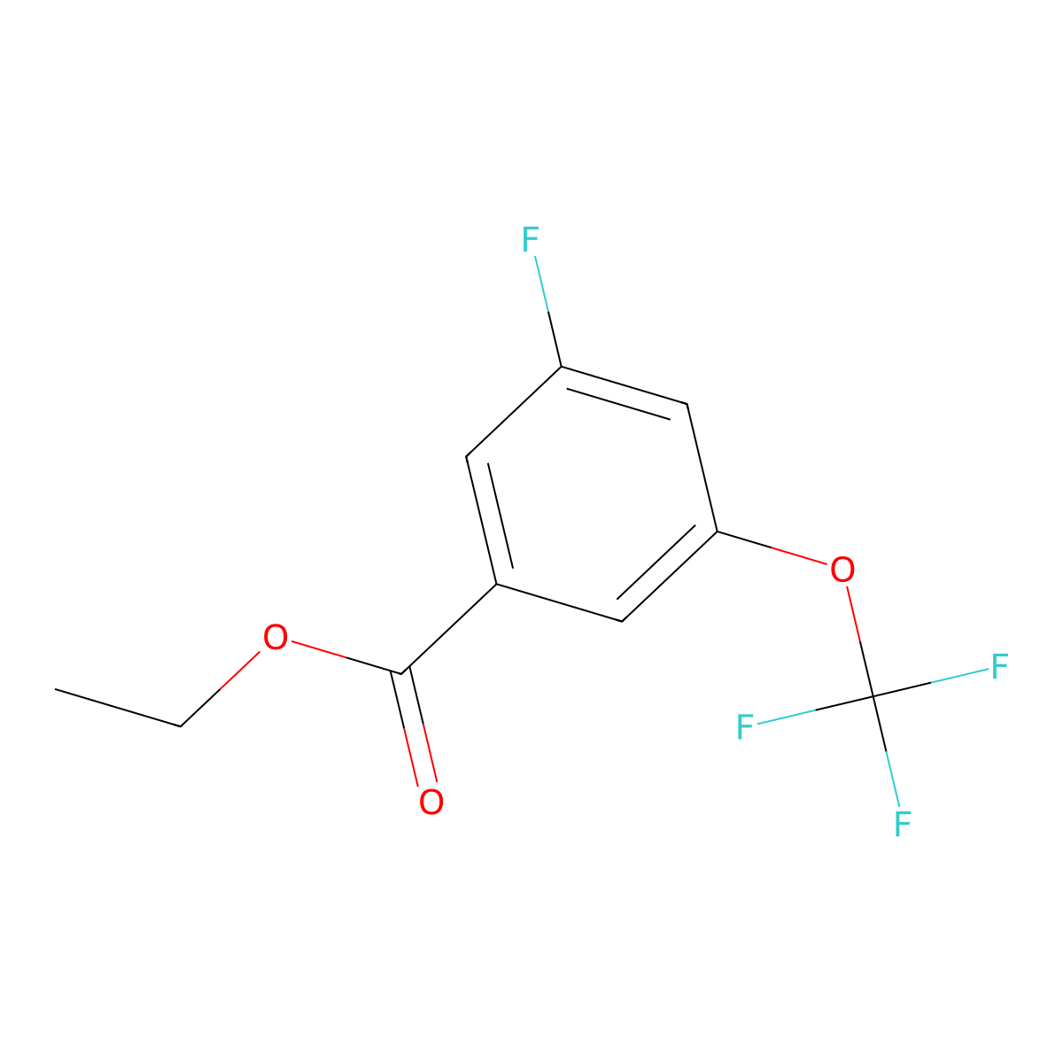 Ethyl 3-fluoro-5-(trifluoromethoxy)benzoate molecular structure, CAS 1805019-48-0