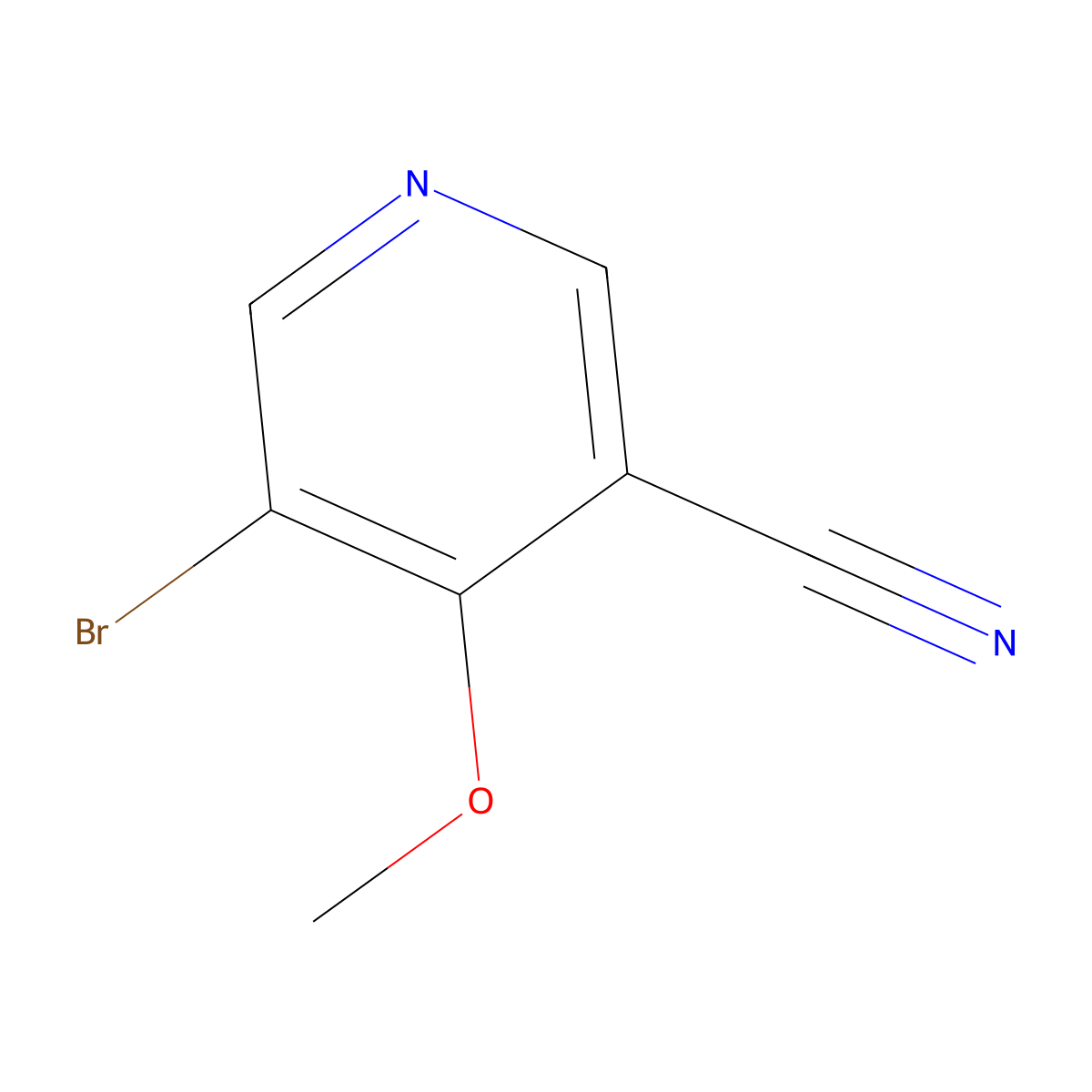 5-Bromo-4-methoxynicotinonitrile molecular structure, CAS 1805020-37-4