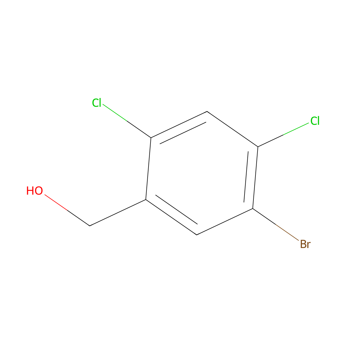5-Bromo-2,4-dichlorobenzyl alcohol molecular structure, CAS 1805023-63-5