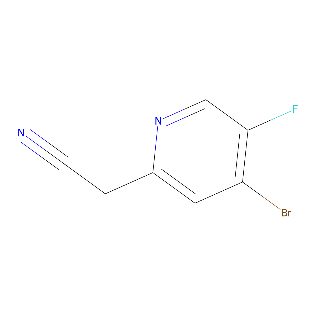 2-(4-Bromo-5-fluoropyridin-2-yl)acetonitrile molecular structure, CAS 1805025-32-4