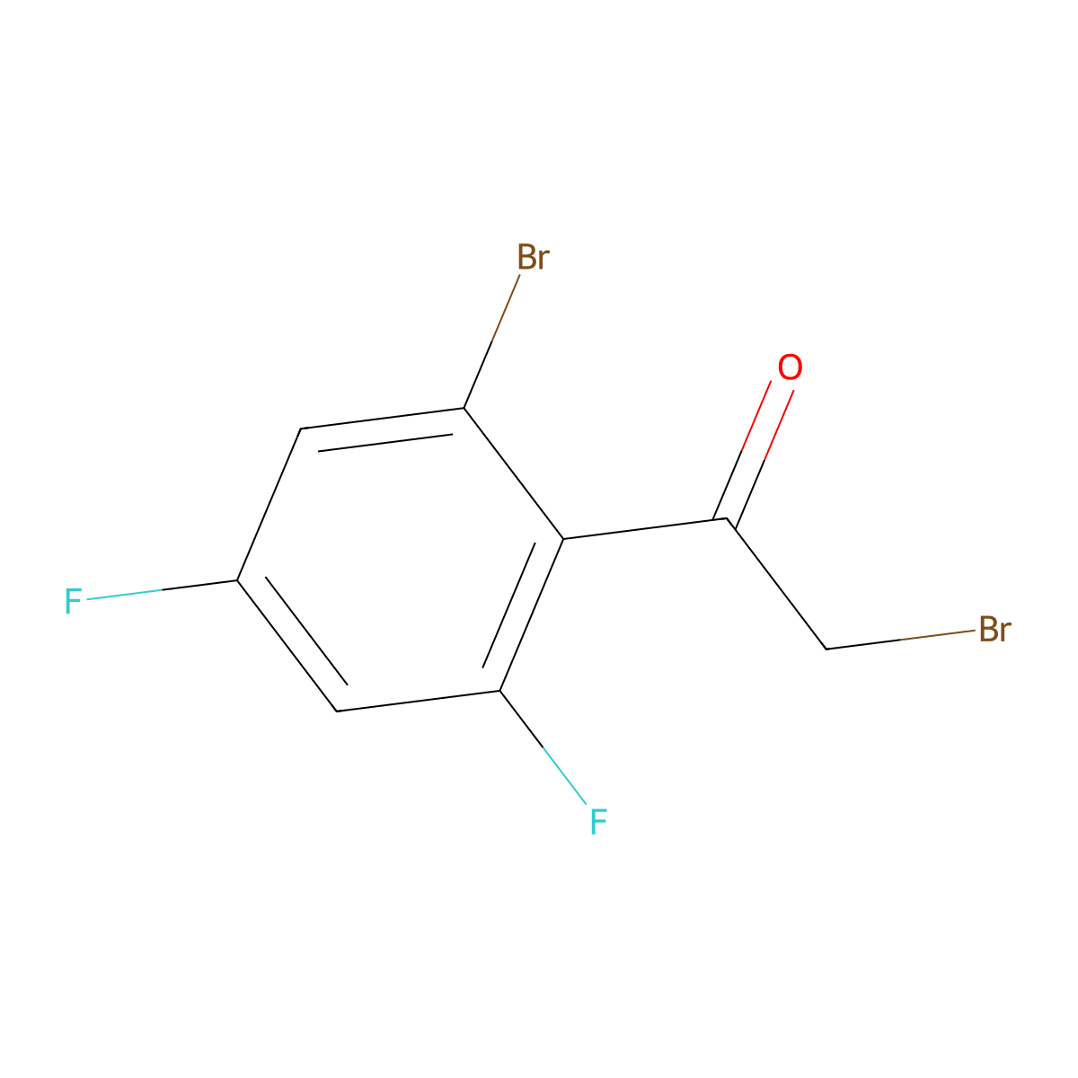 2-Bromo-1-(2-bromo-4,6-difluorophenyl)ethan-1-one molecular structure, CAS 1805025-83-5