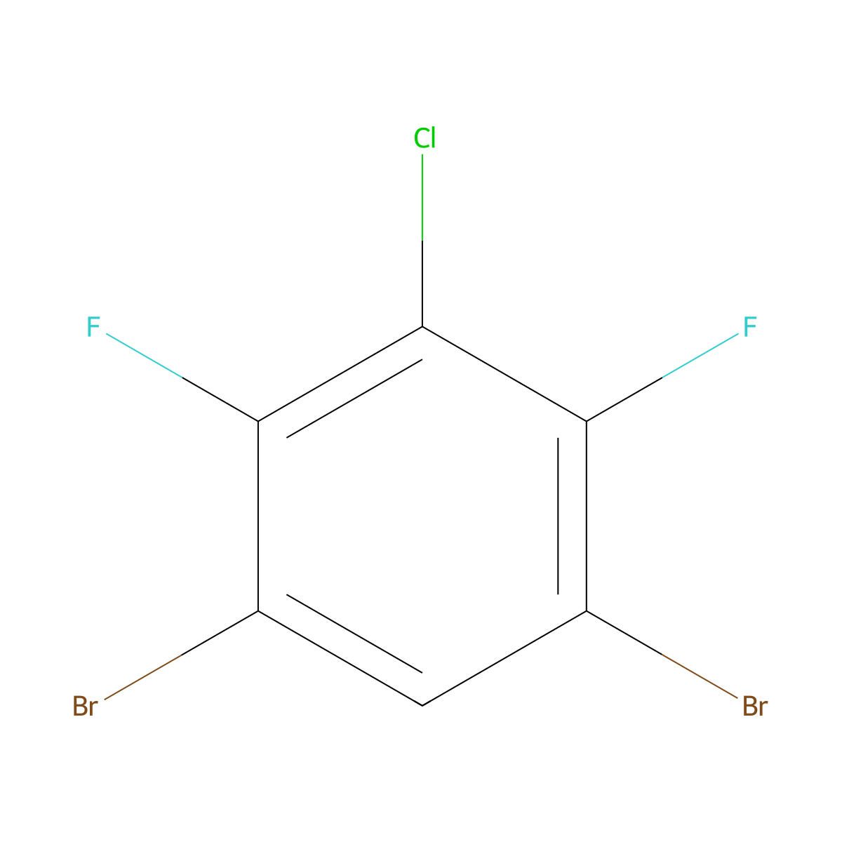1,5-Dibromo-3-chloro-2,4-difluorobenzene molecular structure, CAS 1805026-19-0
