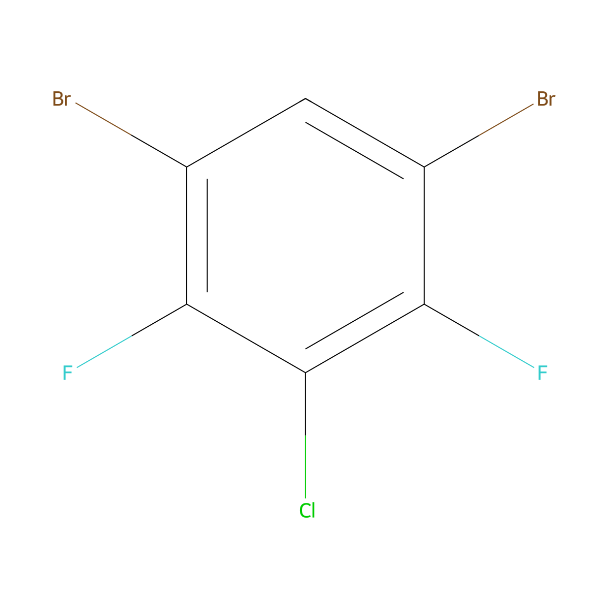 1,5-Dibromo-3-chloro-2,4-difluorobenzene molecular structure, CAS 1805026-19-0