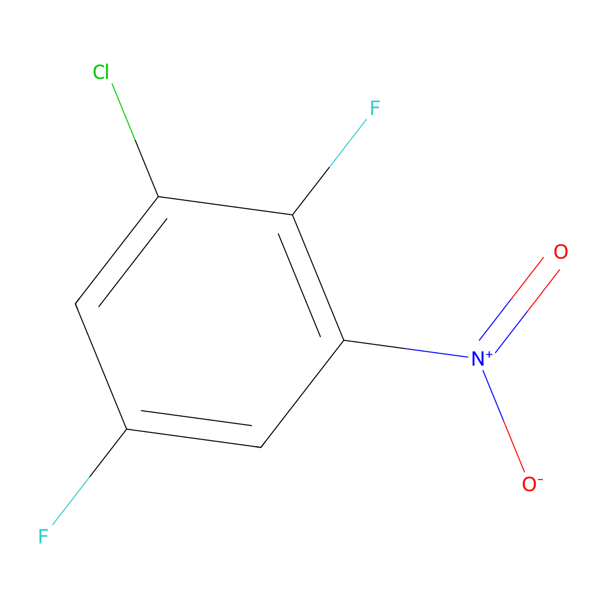 1-Chloro-2,5-difluoro-3-nitrobenzene molecular structure, CAS 1805029-24-6