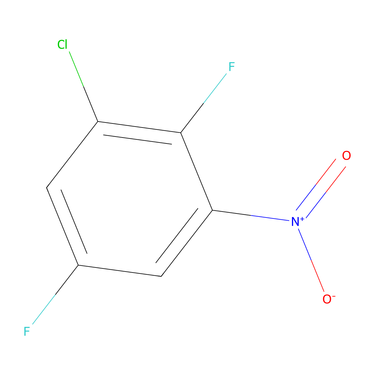 1-Chloro-2,5-difluoro-3-nitrobenzene molecular structure, CAS 1805029-24-6