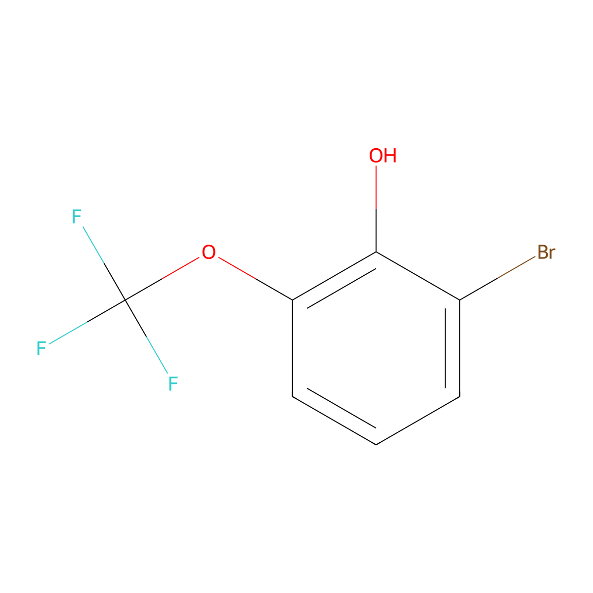 2-Bromo-6-(trifluoromethoxy)phenol molecular structure, CAS 1805029-55-3