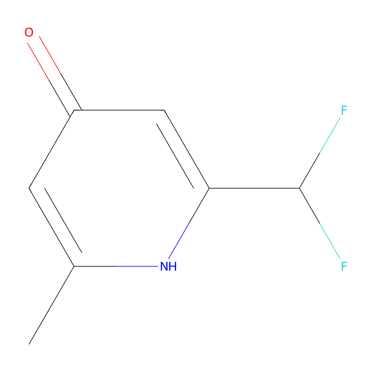 2-(Difluoromethyl)-4-hydroxy-6-methylpyridine molecular structure, CAS 1805035-21-5