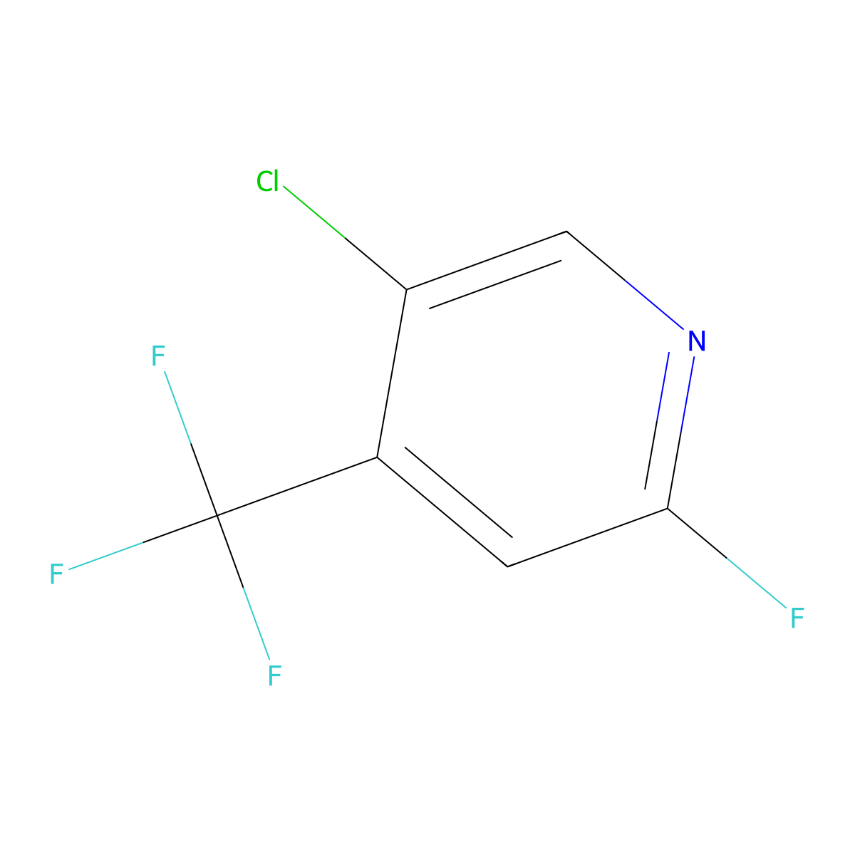 5-Chloro-2-fluoro-4-(trifluoromethyl)pyridine molecular structure, CAS 1805035-27-1