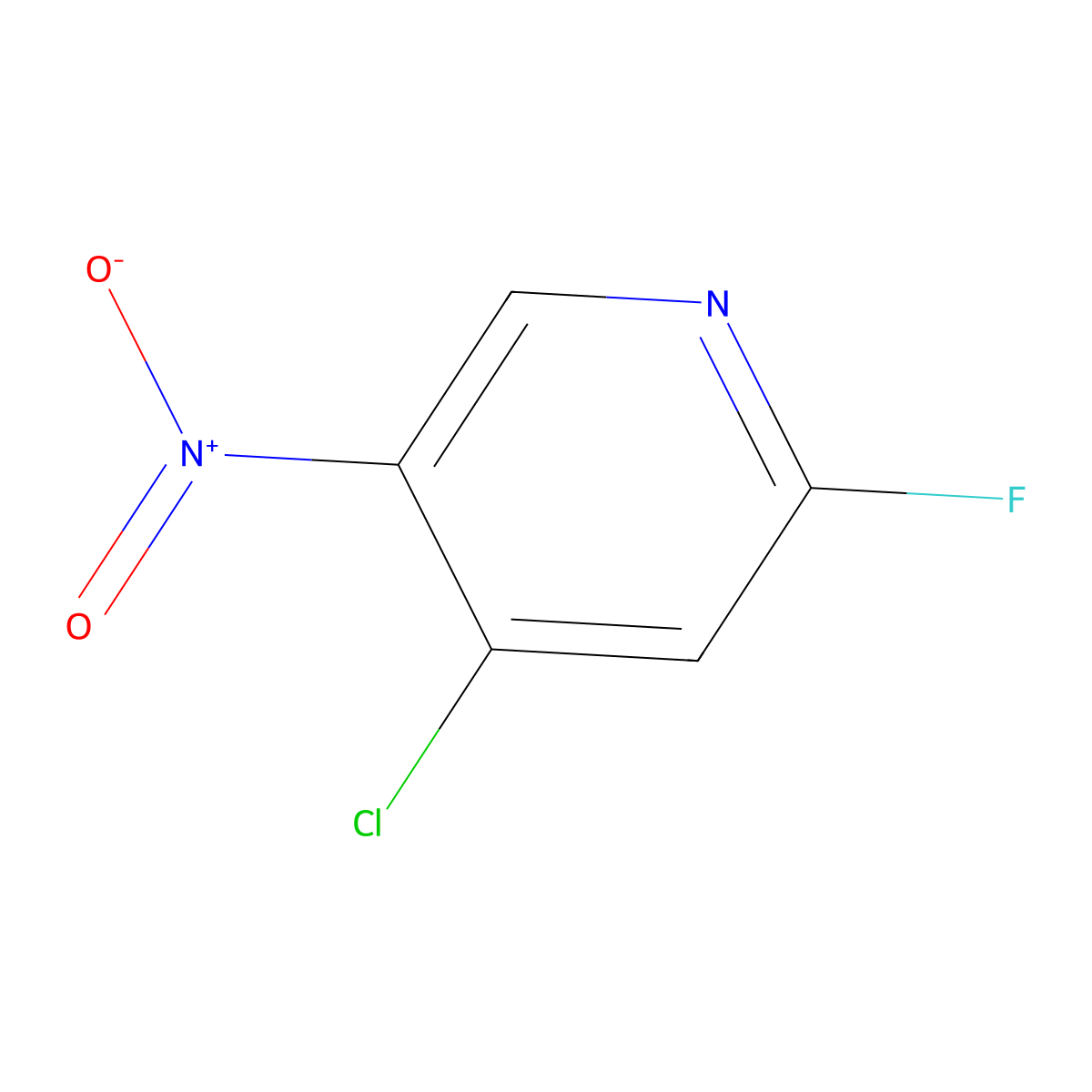 4-Chloro-2-fluoro-5-nitropyridine molecular structure, CAS 1805043-12-2