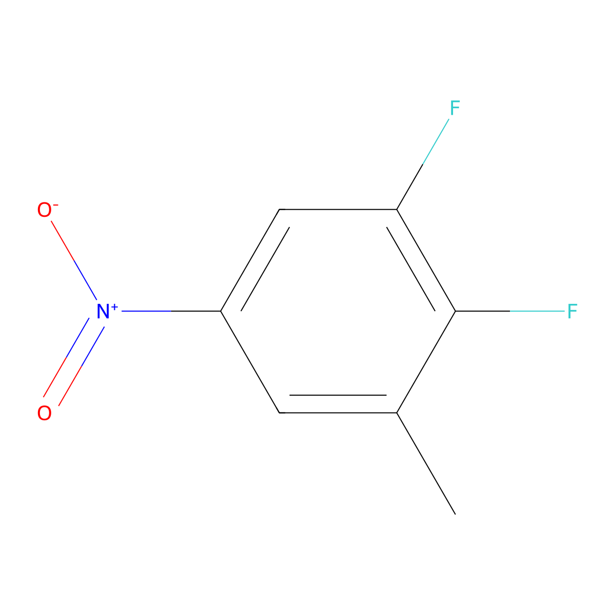 1,2-Difluoro-3-methyl-5-nitrobenzene molecular structure, CAS 1805056-06-7
