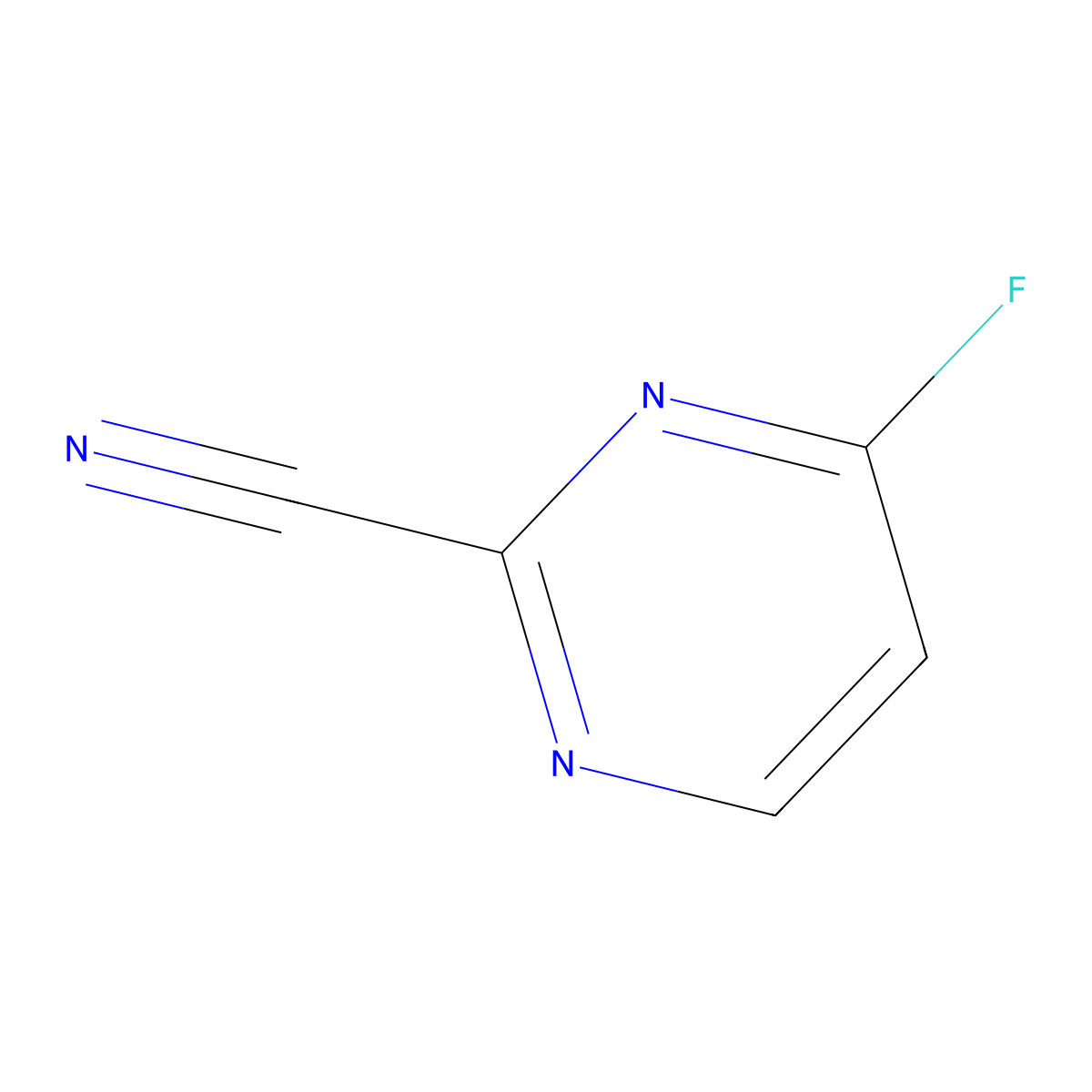 4-Fluoropyrimidine-2-carbonitrile molecular structure, CAS 1805056-51-2
