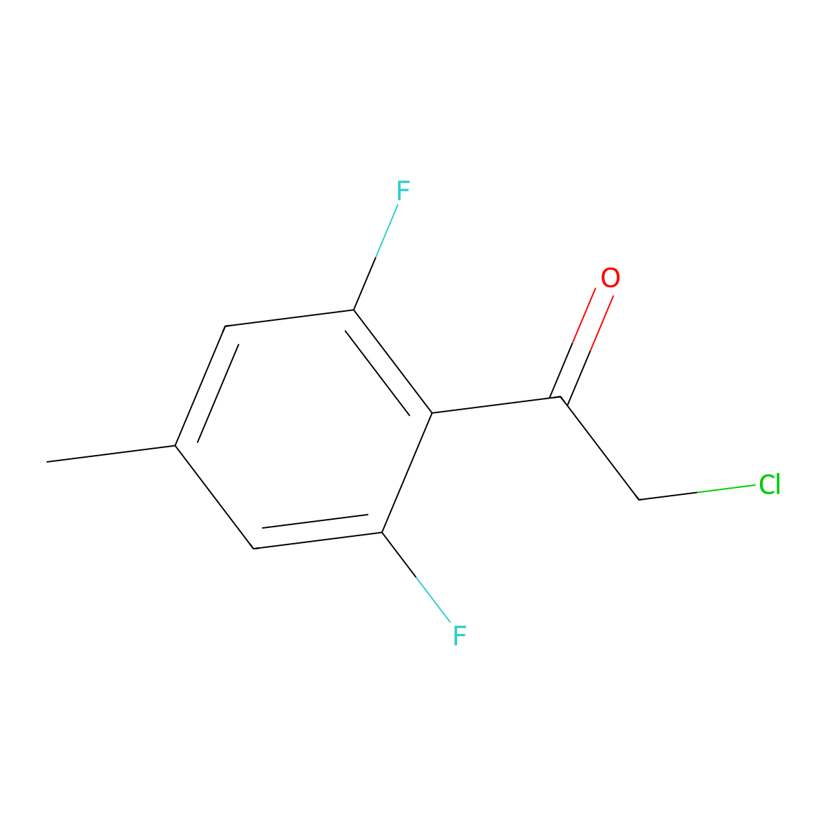 2-Chloro-1-(2,6-difluoro-4-methylphenyl)ethan-1-one molecular structure, CAS 1805063-17-5