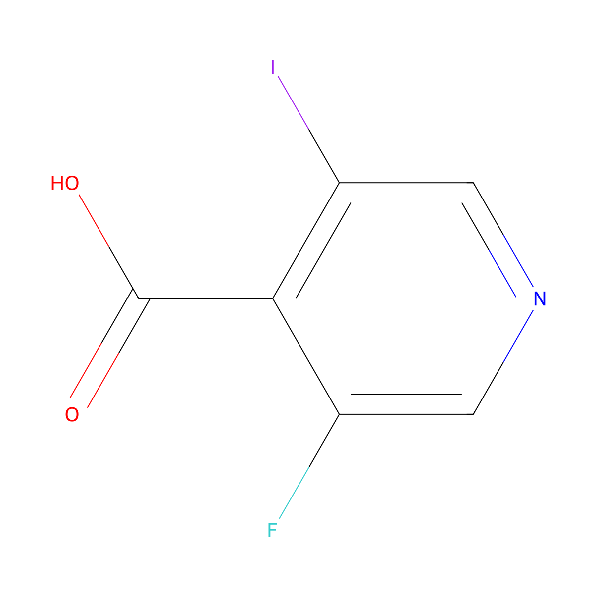3-Fluoro-5-iodopyridine-4-carboxylic acid molecular structure, CAS 1805064-69-0