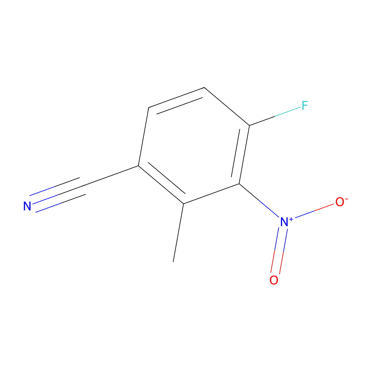 4-Fluoro-2-methyl-3-nitrobenzonitrile molecular structure, CAS 1805067-07-5