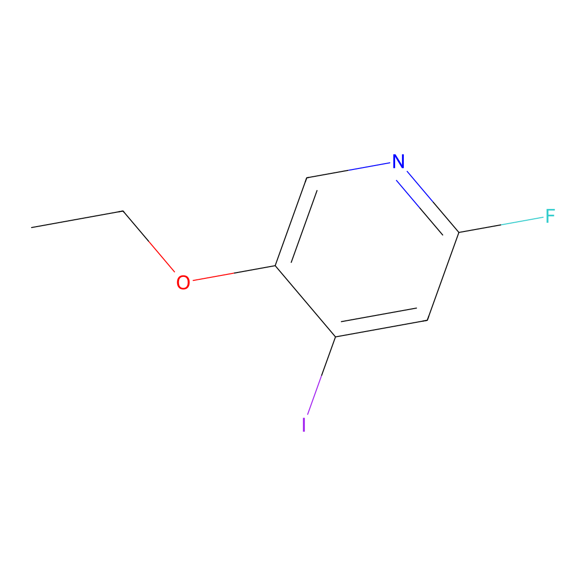 5-Ethoxy-2-fluoro-4-iodopyridine molecular structure, CAS 1805067-47-3