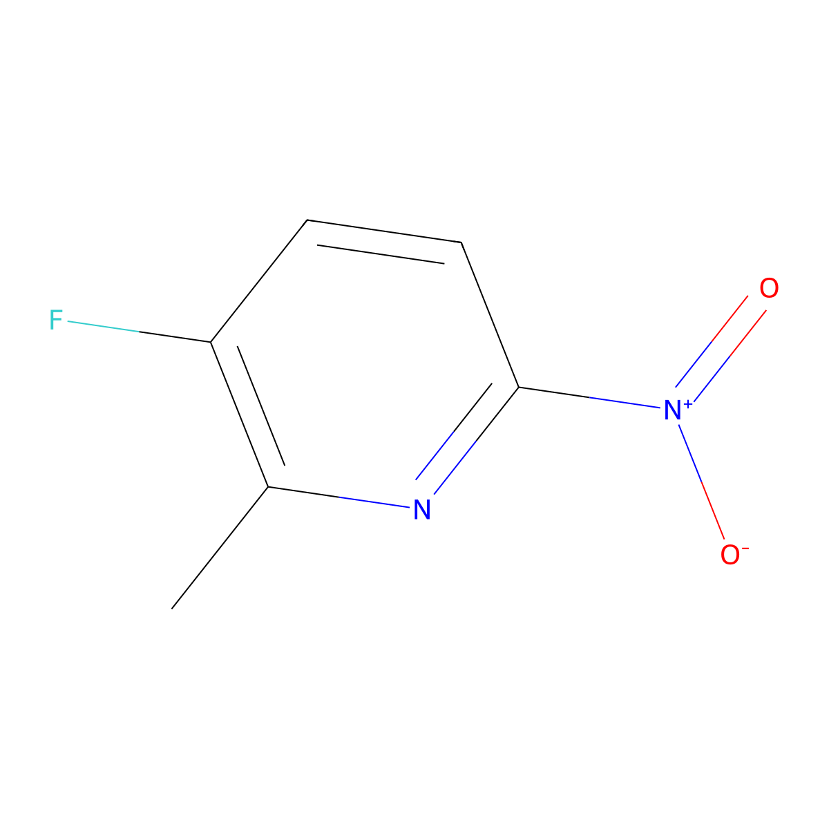 3-Fluoro-2-methyl-6-nitropyridine molecular structure, CAS 1805069-44-6