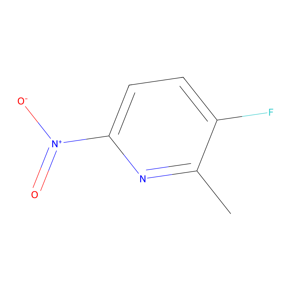 3-Fluoro-2-methyl-6-nitropyridine molecular structure, CAS 1805069-44-6