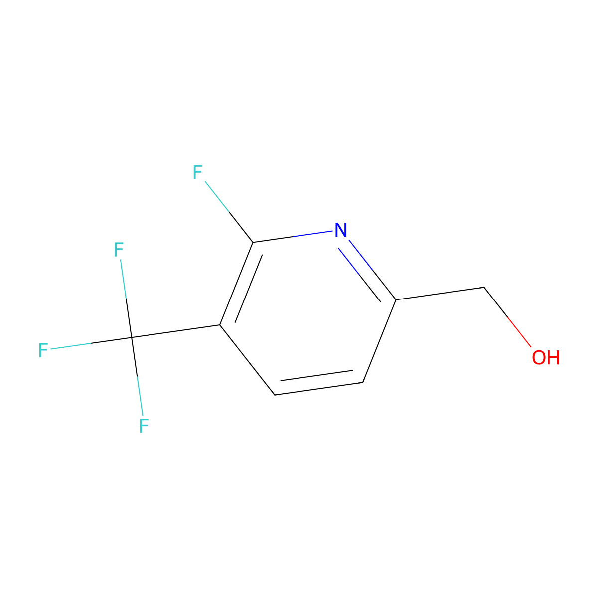 [6-Fluoro-5-(trifluoromethyl)pyridin-2-yl]methanol molecular structure, CAS 1805070-48-7