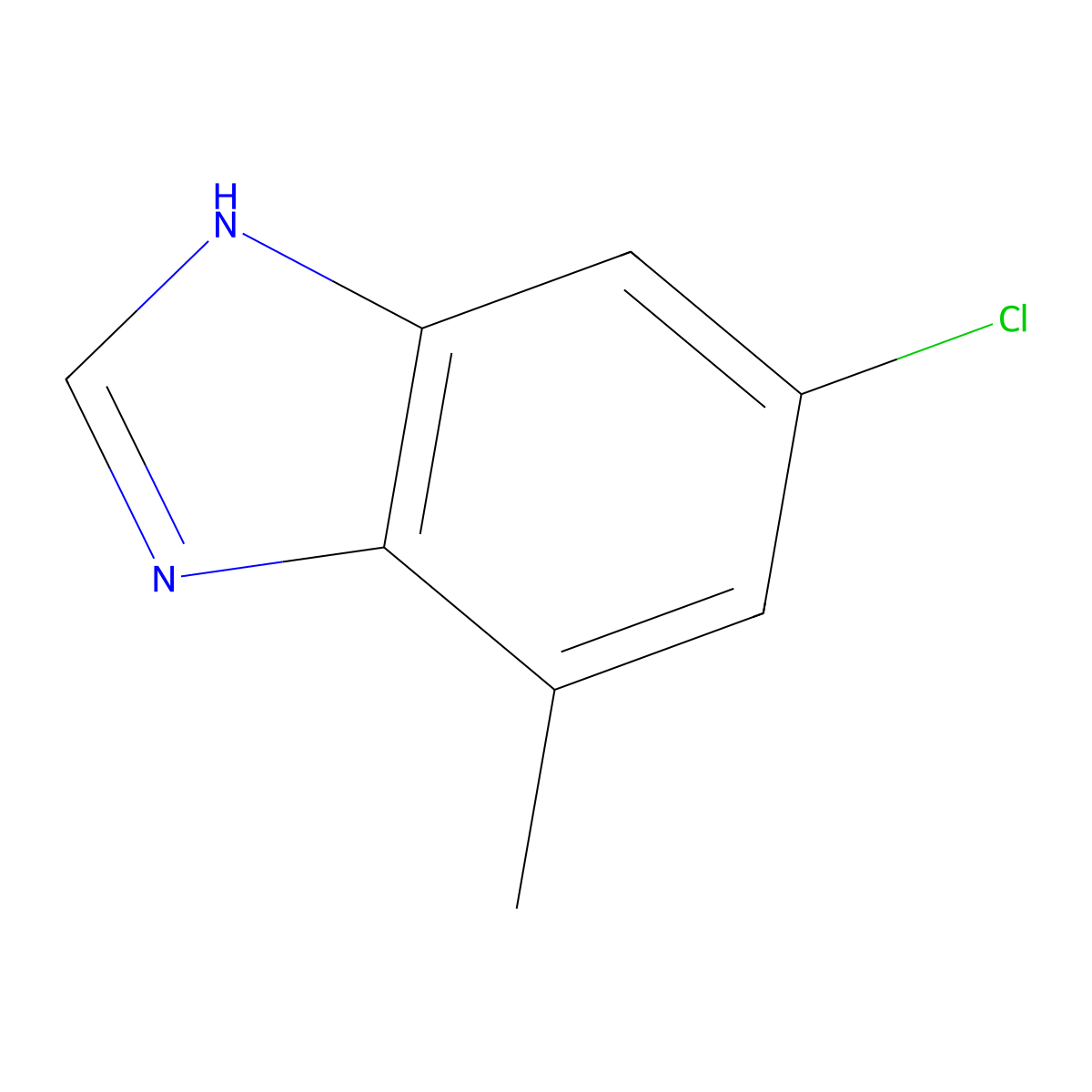 6-Chloro-4-methyl-1H-benzimidazole molecular structure, CAS 180508-09-2