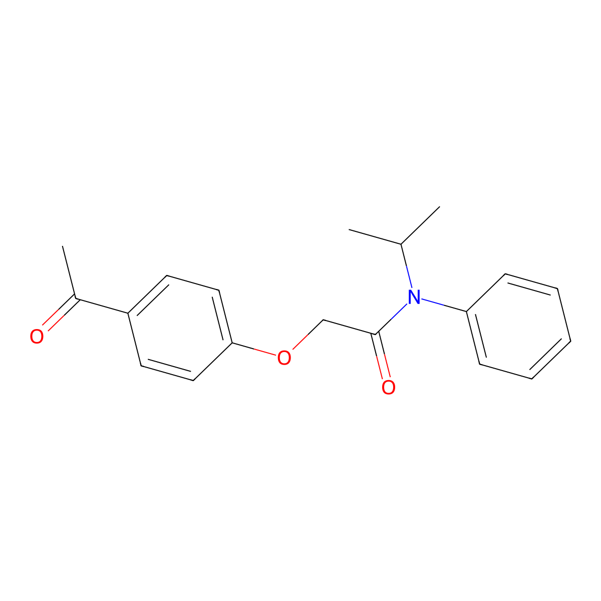 2-(4-acetylphenoxy)-N-phenyl-N-(propan-2-yl)acetamide molecular structure, CAS 180508-17-2
