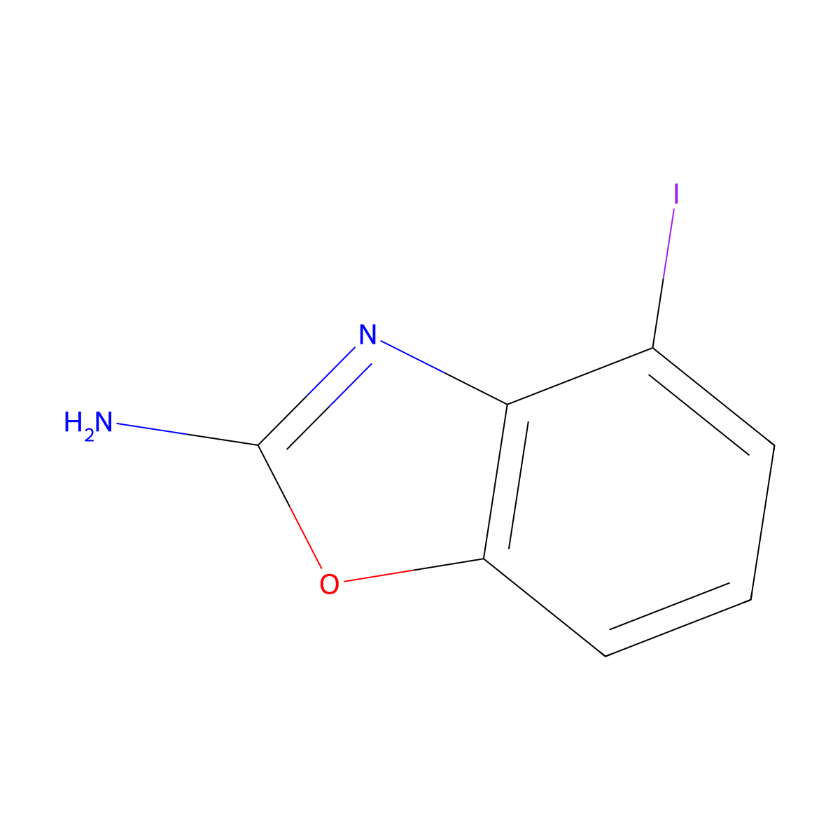 4-Iodobenzo[d]oxazol-2-amine molecular structure, CAS 1805081-70-2