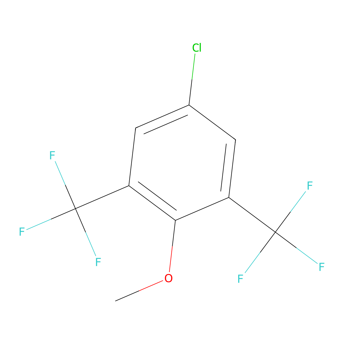 5-Chloro-2-methoxy-1,3-bis(trifluoromethyl)benzene molecular structure, CAS 1805102-90-2