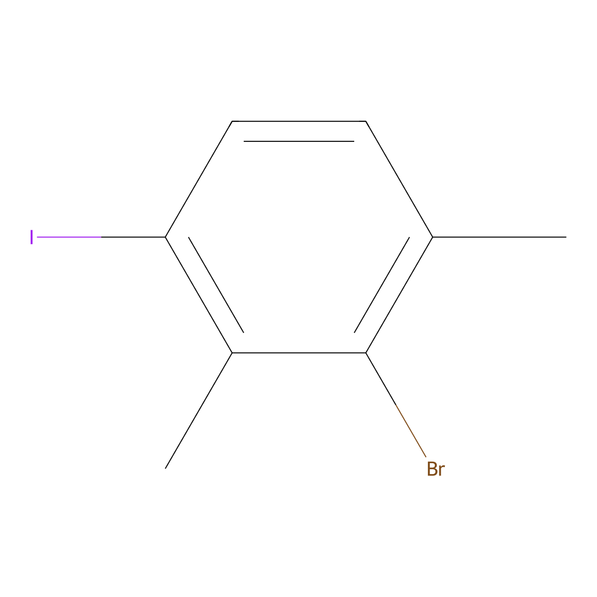 2-Bromo-4-iodo-1,3-dimethylbenzene molecular structure, CAS 1805106-28-8