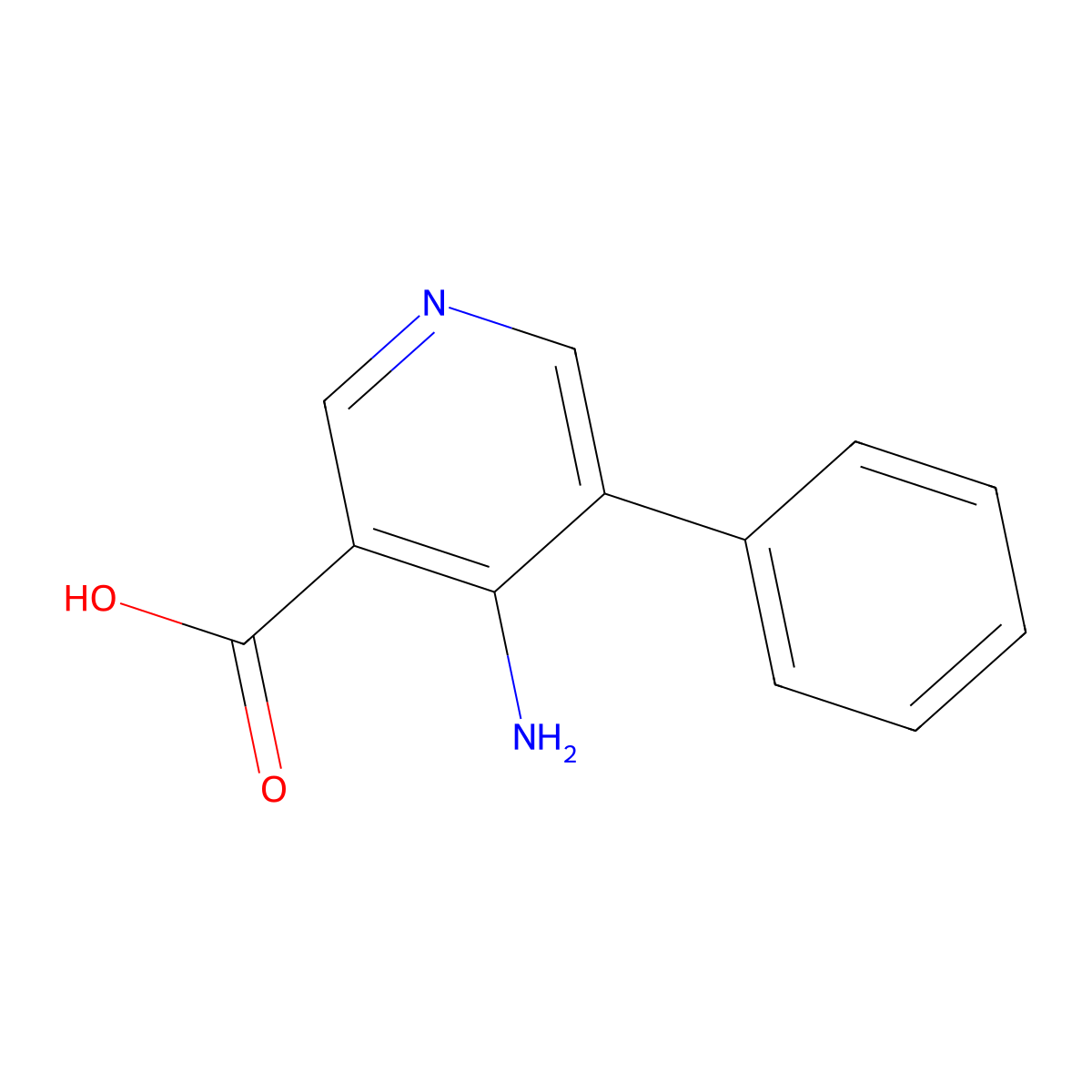 4-Amino-5-phenylnicotinic acid molecular structure, CAS 1805107-19-0
