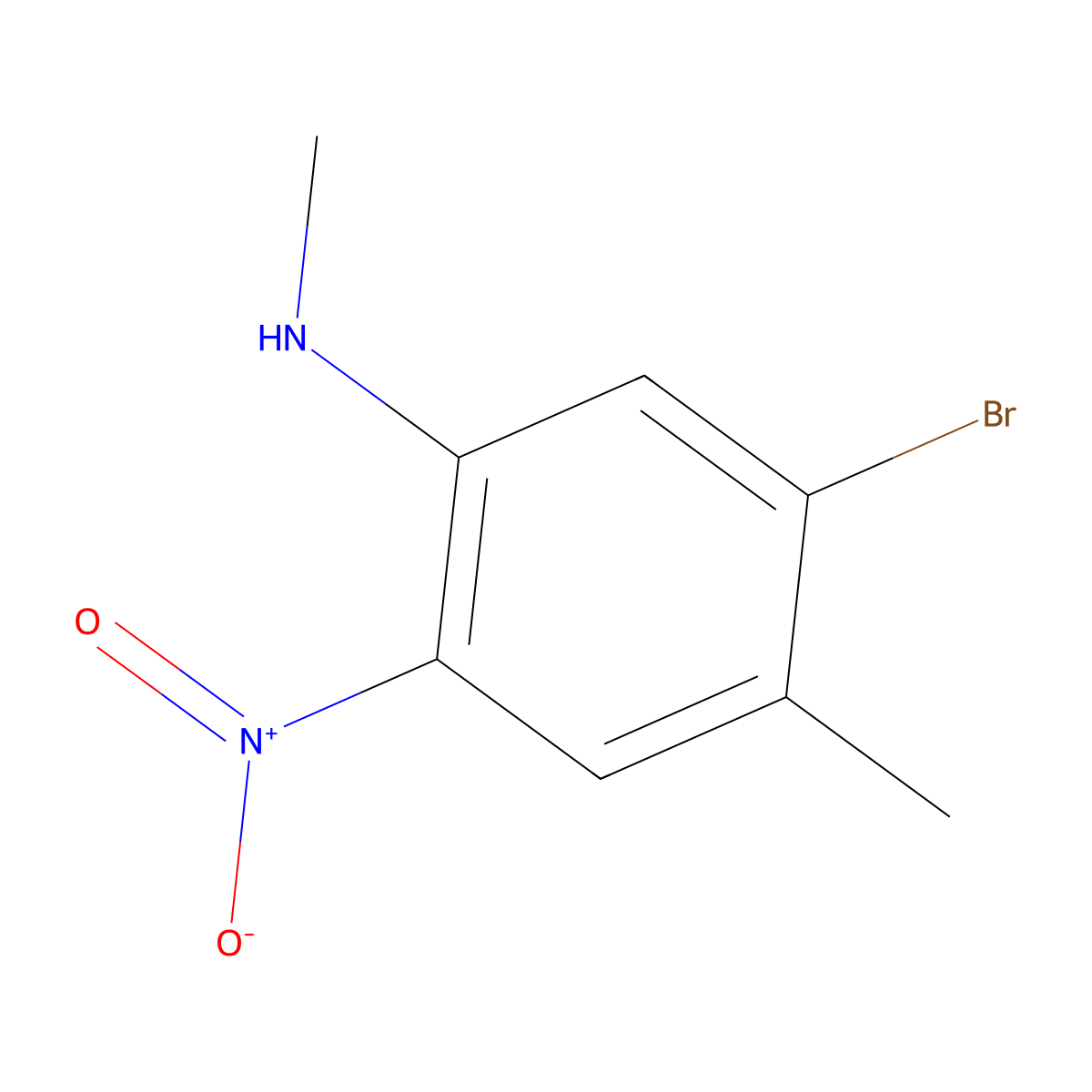 5-Bromo-N,4-dimethyl-2-nitroaniline molecular structure, CAS 1805113-10-3
