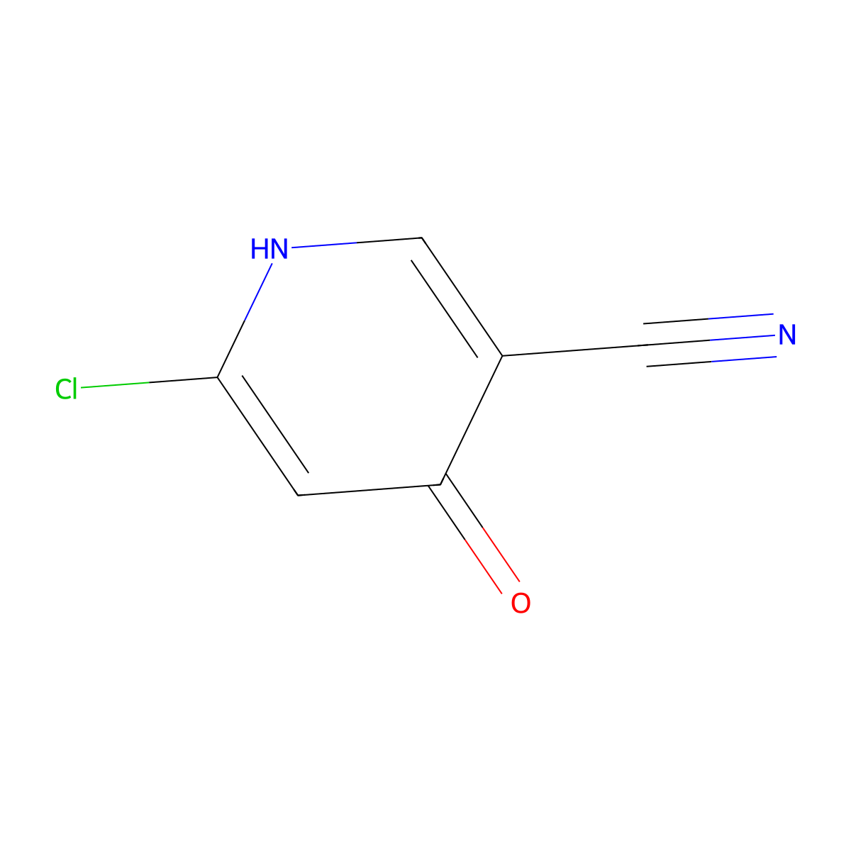 6-Chloro-4-hydroxynicotinonitrile molecular structure, CAS 1805113-34-1