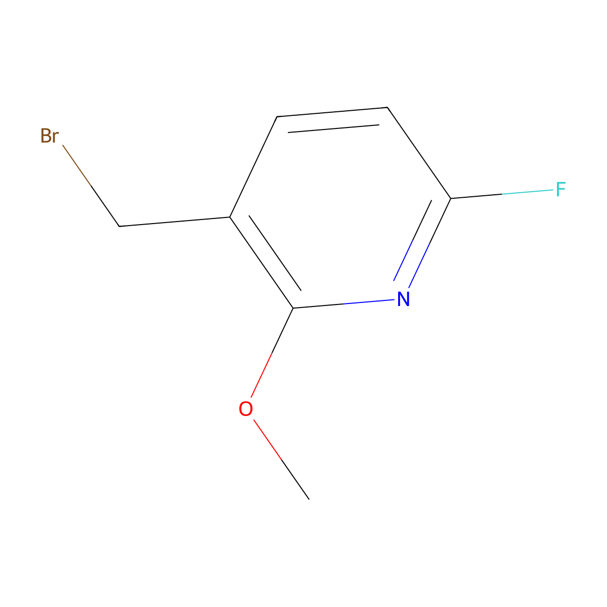 3-(Bromomethyl)-6-fluoro-2-methoxypyridine molecular structure, CAS 1805114-11-7
