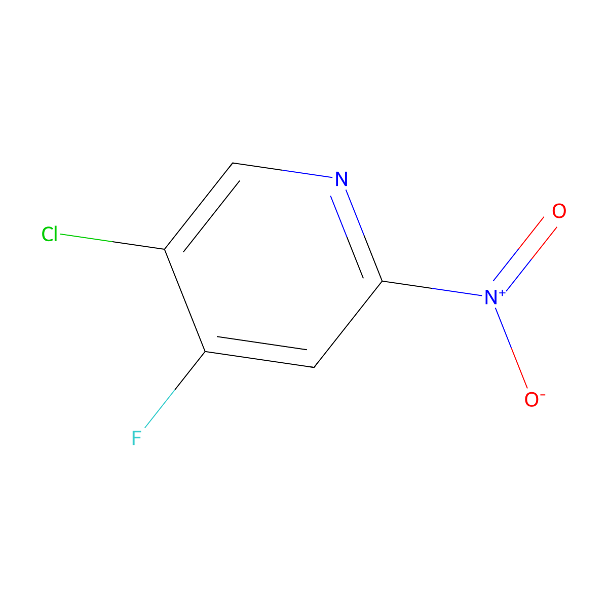 5-Chloro-4-fluoro-2-nitropyridine molecular structure, CAS 1805115-37-0