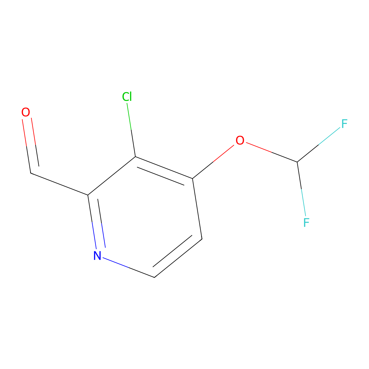 3-Chloro-4-(difluoromethoxy)picolinaldehyde molecular structure, CAS 1805115-42-7
